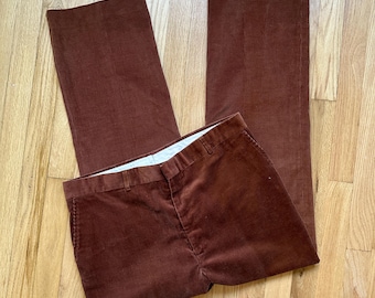 70's Brown Corduroy Trousers Vintage