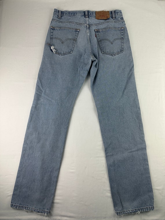 90's 505 Levi Jeans Straight Leg Light Medium Fad… - image 3