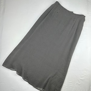 Schwarz Seide Maxi A-Linie Rock 2000er Vintage