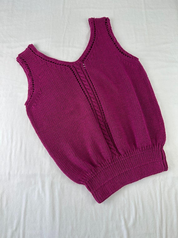 90's Purple Sweater Tank Top Vintage