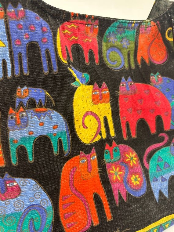 Colorful Cat Tote Bag Laurel Burch - image 3