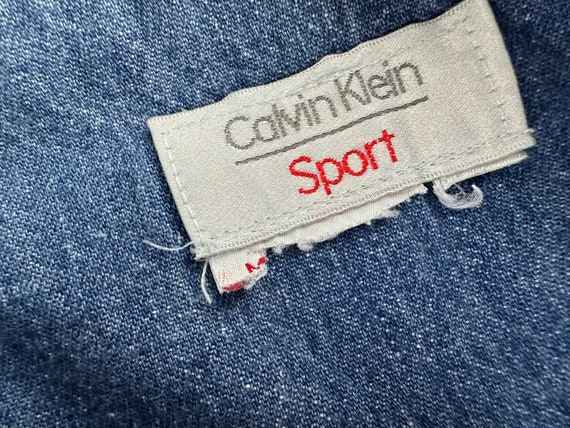90's Calvin Klein Denim Jean Drop Waist Maxi Skir… - image 6