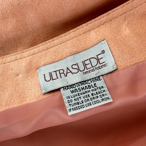 Jaren 90 perzik slim fit getailleerde blazer vintage ultra suède afbeelding 6