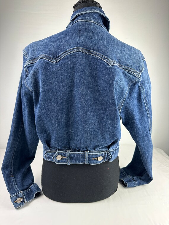 Cropped Jean Jacket Vintage Y2K Guess Denim - image 6