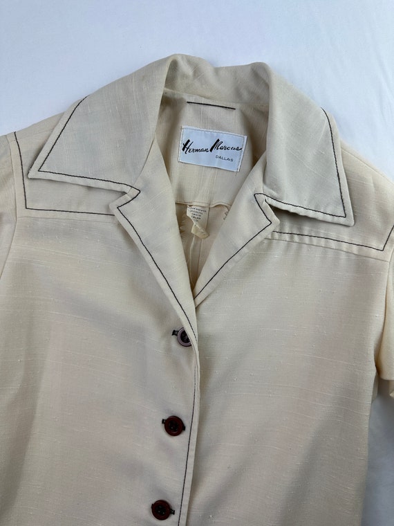 70's Floral Patchwork Coat Vintage - image 2