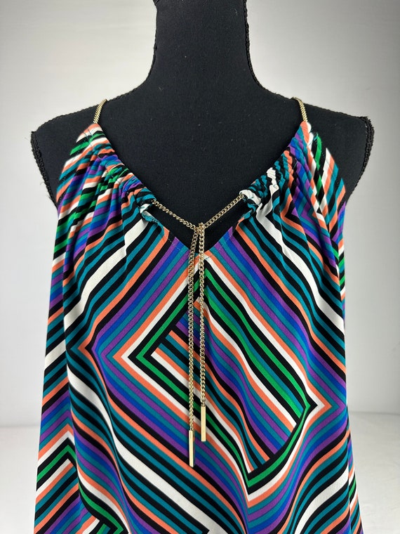 Y2K Abstract Geometric Print Tunic Clavin Klein V… - image 1