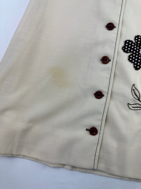 70's Floral Patchwork Coat Vintage - image 7