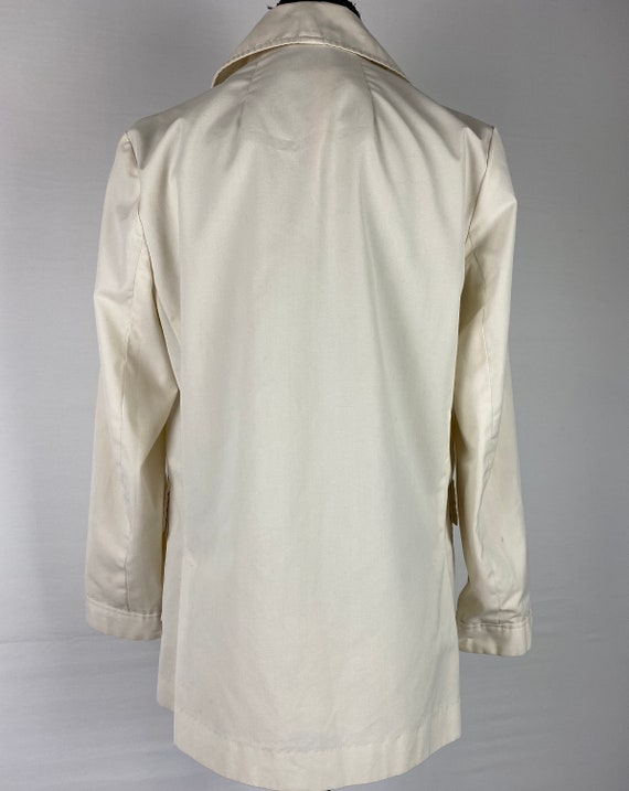 70's Raincoat Ivory Cream Vintage Trench Coat Jac… - image 6