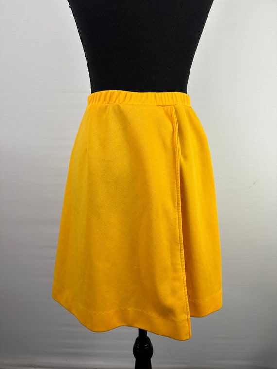 60's Mod Skort Sunshine Yellow Vintage - image 5