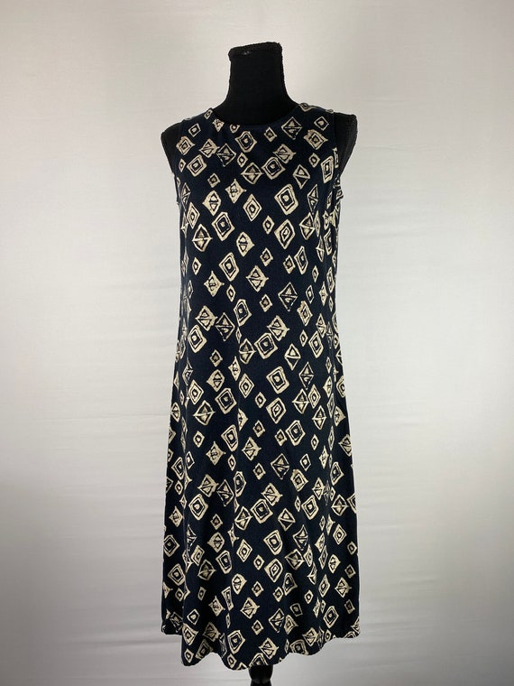 Abstract Print Tank Dress Vintage 90's Sheath - image 2