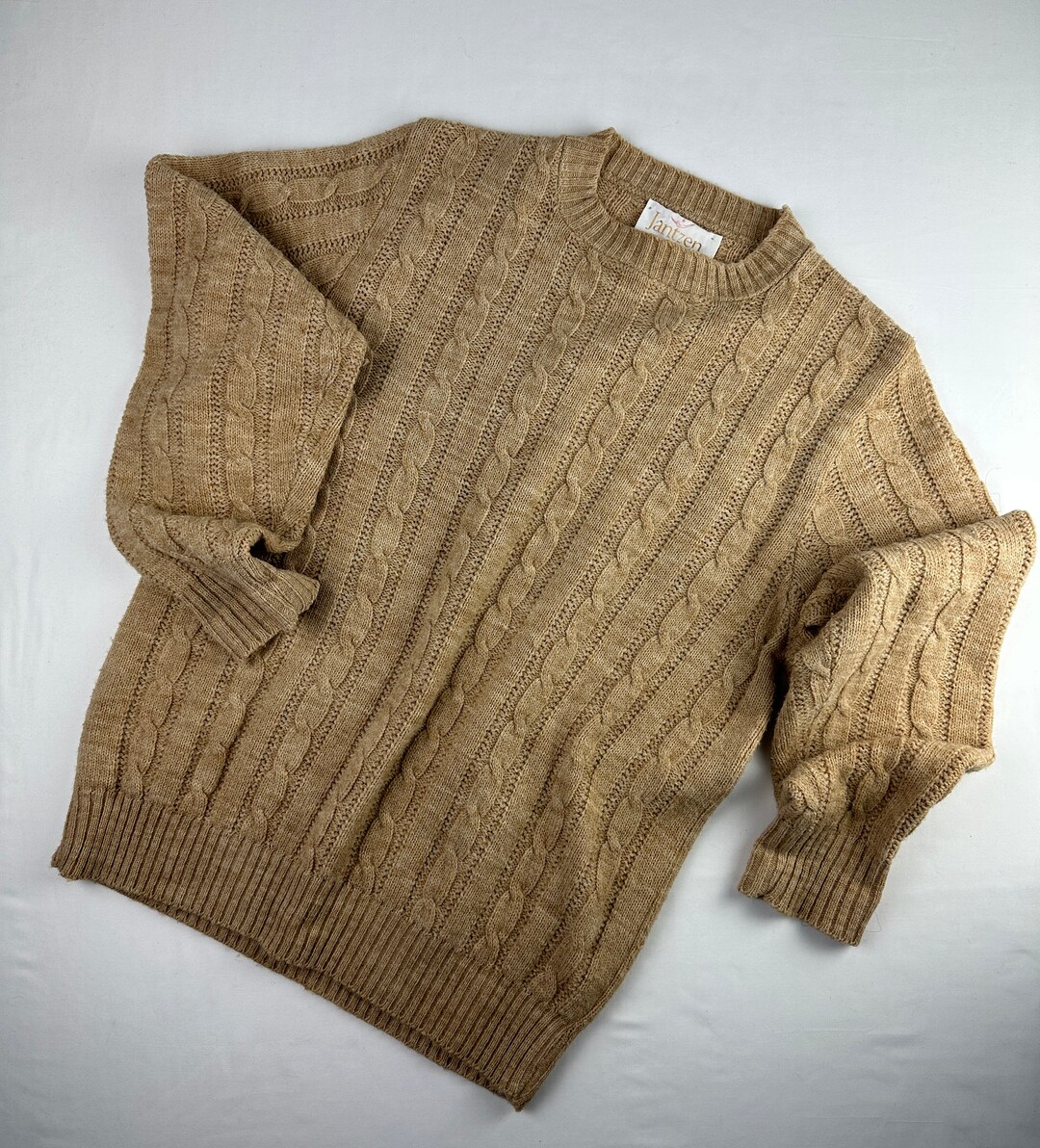 70s~80'S Jantzen wool knit sweater made in USA, men's size L, vintage /eaa511799