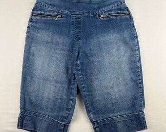 Short capri en jean taille basse de l'an 2000 Vintage des années 2000