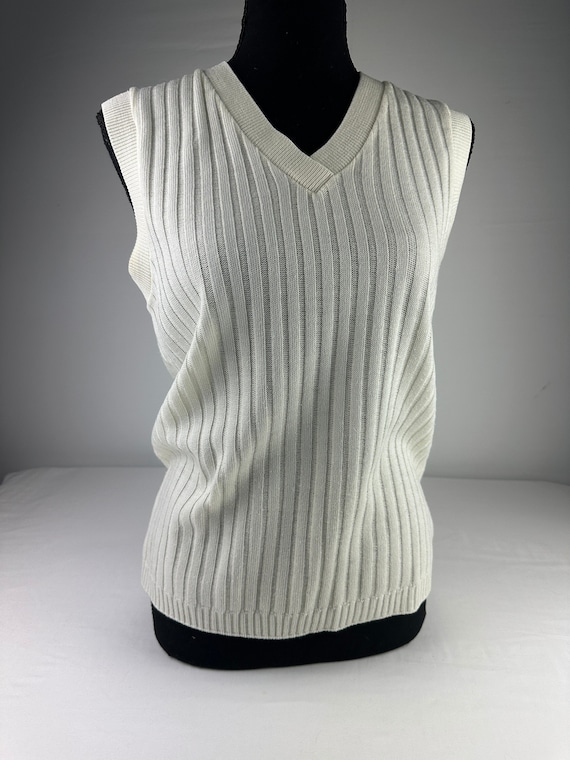 Off-White Sweater Vest Vintage 70's 80's