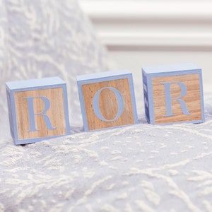 3" Personalized Wooden Name Blocks | Baby Name Announcement | Photo Prop & Nursery Decor