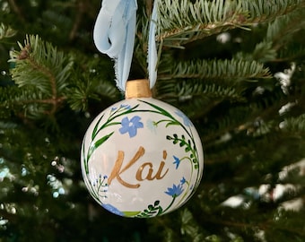 Handmade Baby's First Christmas Ornament – Custom Ceramic Keepsake – Ornaments by Zoe