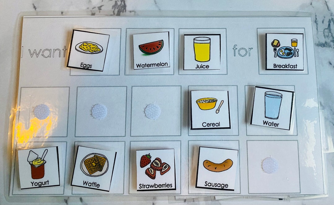 Visual Meal Menu Etsy