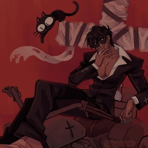 Trigun Wolfwood Kunstdruck A4 + A5