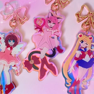Magical Girl 4&#39;&#39; Rainbow Acrylic Charms