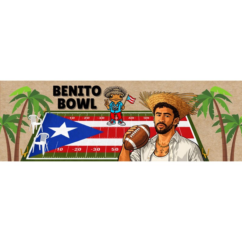 Bad Bunny Super Bowl Banner - Etsy