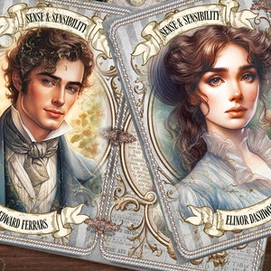 Kit di diario spazzatura Sense & Sensibility di Jane Austen, pagine di diario spazzatura romantiche, vittoriano, Regency, stampabile, Ephemera, download digitale