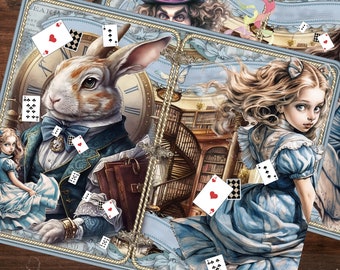 Alice in Wonderland Junk Journal Kit, Vintage Ephemera (Digital Download)