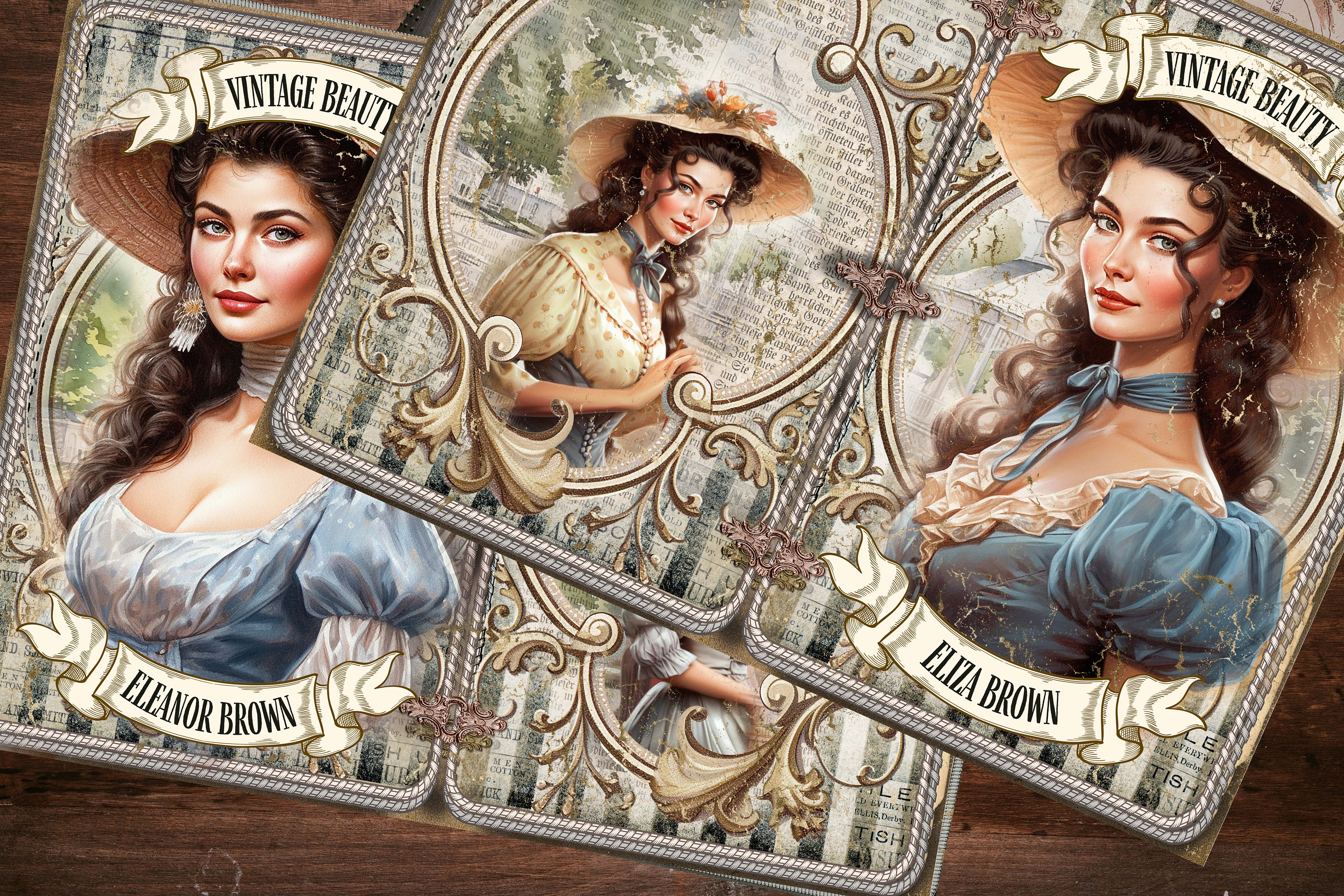 Victorian Ladies Junk Journal Kit, Vintage Ephemera (digital Download ...