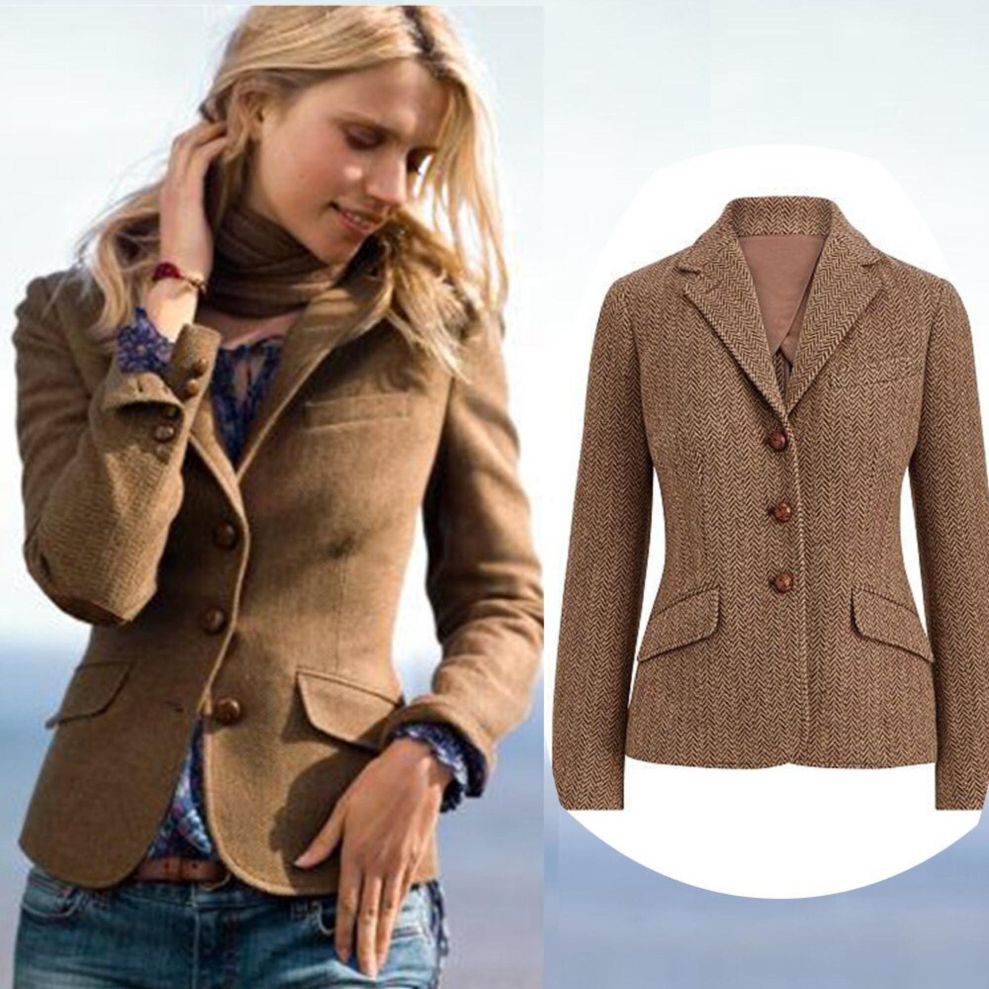 Ladies Tweed Blazer - Etsy