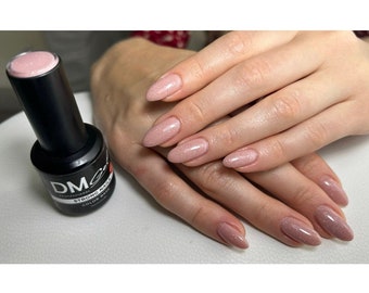 Gel constructor sin hema en botella, color rosa polvoriento