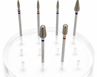 Diamond Nail Drill Bit Set – Professional Cuticle & Surface Prep Kit (6 pcs)