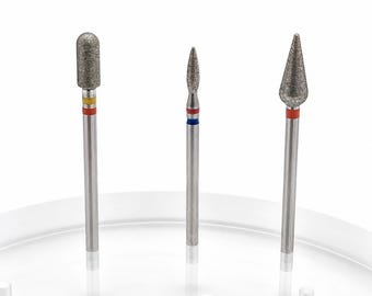 Diamond Nail Drill Bits Set - 3pcs