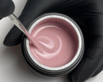 Gel constructor Caramel en frasco de 30 g, alisador de uñas, sin HEMA ni TPO
