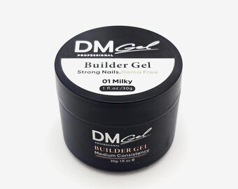 Medium and Thin Consistency Builder Gel in a Jar  30g / 1 fl.oz Hema-Free Milky