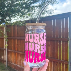 Nurse Coffee Cup | Cute Coffee Cup | Custom Iced Coffee Cup | Personalized Iced Coffee Cup
