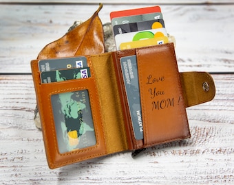 Leather Card Holder, Minimalist Wallet, Pop up Wallet, Cute Wallet, Engraved Wallet, Small Wallet, Credit Card Holder, RFID Wallet,