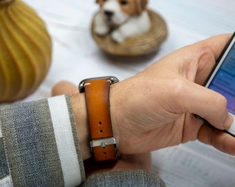 iWatch 9 Band, Apple Watch Band, Apple Watch 45mm, 41mm Bracelet, Apple Watch Band, Leather Apple Watch Strap, Apple Watch Leather Band