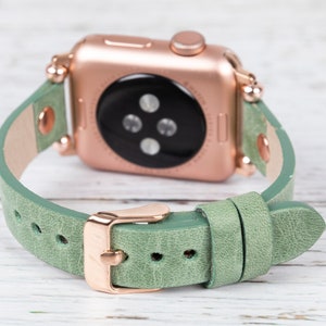 Leather Apple Watch Band: Personalized iWatch Strap, Full Grain Leather