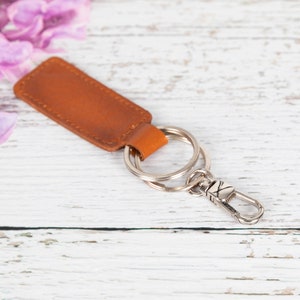 Handmade Leather Key Ring, Key Loop, Key Fob, Handcrafted Key Chain, Gifts under 25, Leather Key Holder, Gift for Him, Gift for Dad