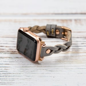 Apple Watch Bands for Women Apple Watch Leather Band Apple Watch Ultra 2 9 8 7 Gift for Mom Anniversary Gift Apple 40mm 41mm 44mm 45mm 49mm
