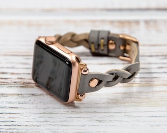 Apple Watch Bands for Women Apple Watch Leather Band Apple Watch Ultra 2 9 8 7 Gift for Mom Anniversary Gift Apple 40mm 41mm 44mm 45mm 49mm