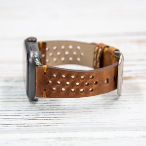 Distressed Leather Apple Watch Band: Handmade Full Grain iWatch Strap