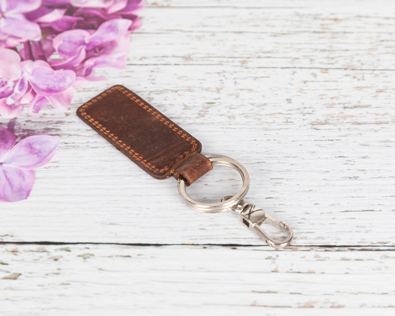 Handmade Leather Key Ring, Key Loop, Key Fob, Handcrafted Key Chain