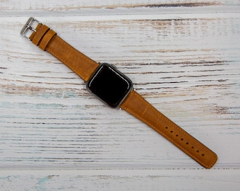 Leder iWatch Band, Apple Watch Ultra 2 Band, Apple Watch 9 Band, Apple Watch SE Armband, Apple Watch 49mm / 45mm / 44mm / 41mm / 40mm Band