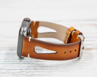 Handmade Full Grain Leather Apple Watch Band: All Series