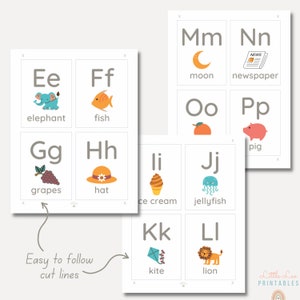 Alphabet Flash Cards: A-Z Printable for Toddlers (Digital Download) image 4