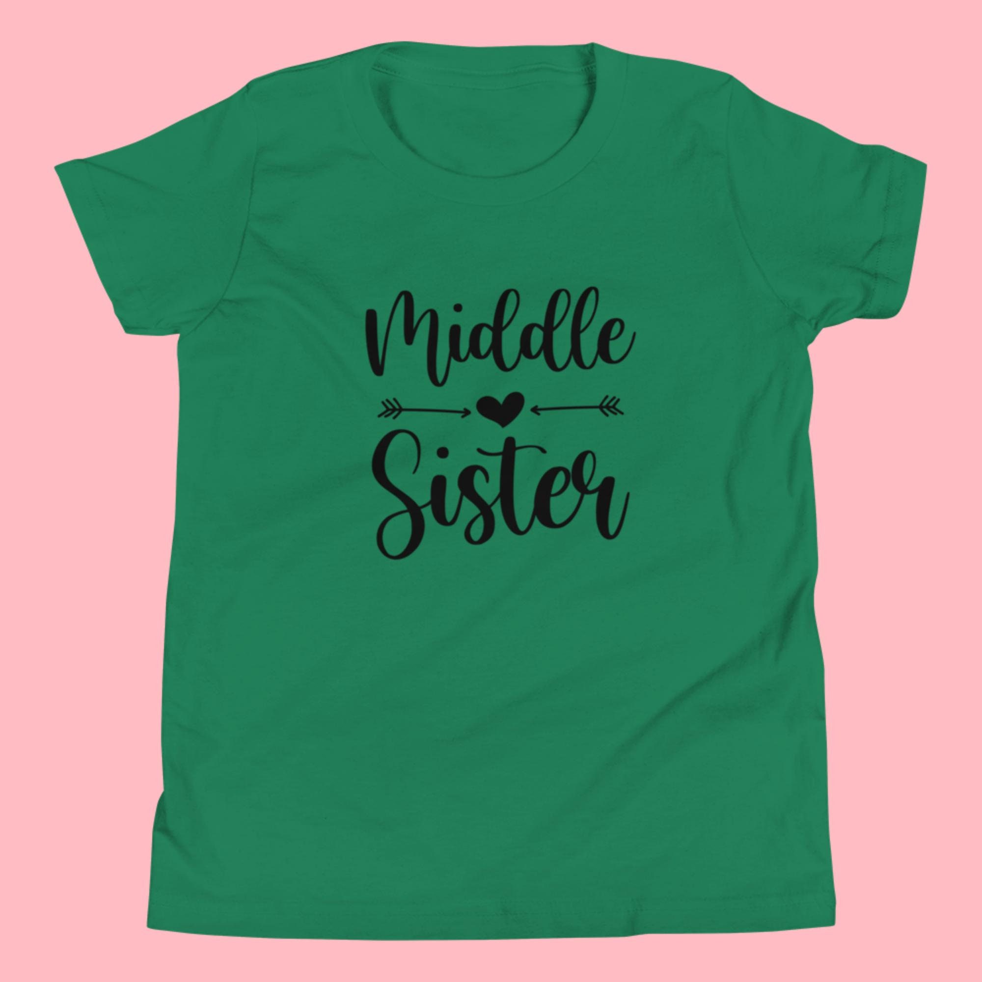 Maglietta Divertente Per Bambina 'I'm The Middle Sister' - JERZEES, Tante Colorazioni