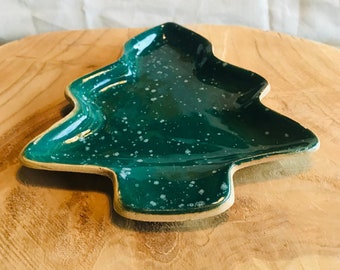 Fir bowl in stoneware small plate handmade artisanal pottery tableware