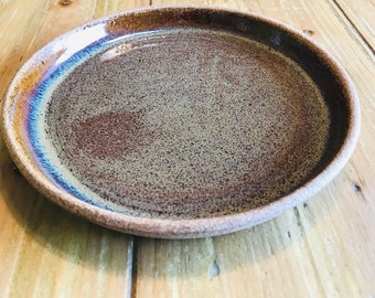 Assiette à dessert en grès petite assiette plate poterie artisanale fait main art de la table céramique
