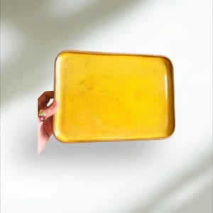 Rechteckiger Keramikteller mit Rand Serviertablett Schale handgemachtes Keramikgeschirr Steinzeug