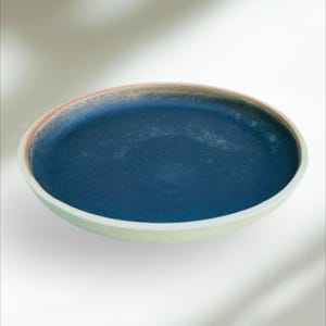 Keramik Dessertteller mit Rand kleiner flacher Teller handgemachtes Keramikgeschirr Steinzeuggeschirr