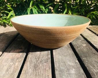 Stoneware salad bowl Fruit bowl bowl artisanal pottery handmade tableware Ceramic tableware